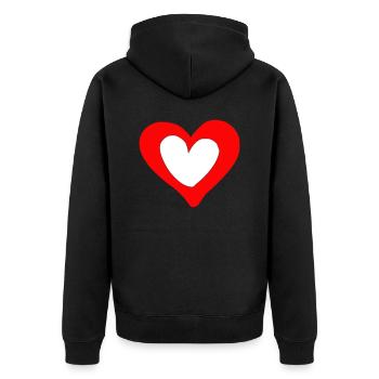 Symbole de coeur Amour Mignons Cœurs Rose Dessin Vecteur - Veste à capuche bio Premium Unisexe - noir - Dos - Nico (187cm)
