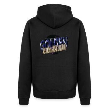 lustig pfote chihuahua geburtstagsgeschenkidee - Unisex Premium Bio Zip Hoodie - Schwarz - Hinten - Nico (187cm)