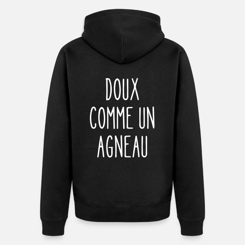 doux comme un agneau - Veste à capuche bio Premium Unisexe - noir
