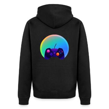 Gamer Gamer Contrôleur de jeu vidéo Gaming Gaming - Veste à capuche bio Premium Unisexe - noir - Dos - Nico (187cm)