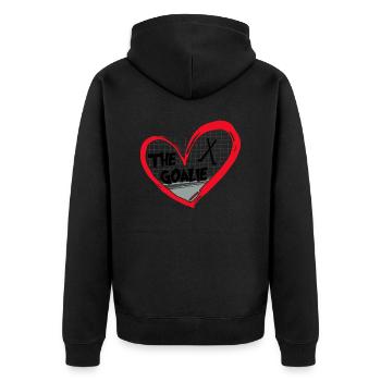 Hockey Feldhockey Hockeytorwart hockey-goalie - Unisex Premium Bio Zip Hoodie - Schwarz - Hinten - Nico (187cm)