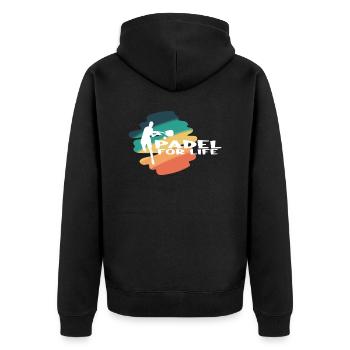 Padel Paddle Raquette Tennis Sport I Cadeau - Veste à capuche bio Premium Unisexe - noir - Dos - Nico (187cm)