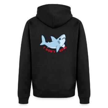 Meerestiere - Unisex Premium Bio Zip Hoodie - Schwarz - Hinten - Nico (187cm)