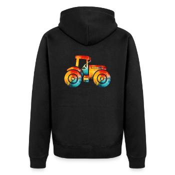 tracteur - Veste à capuche bio Premium Unisexe - noir - Dos - Nico (187cm)