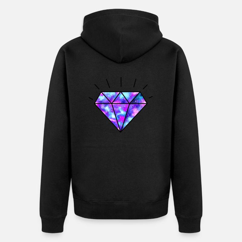 DIAMANT GALAXIE - Veste à capuche bio Premium Unisexe - noir