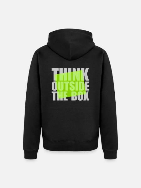 Green Think outside - Unisex Premium Organic Zip Hoodie - black