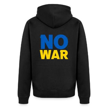 Pas de guerre Paix Mondiale Ukraine - Veste à capuche bio Premium Unisexe - noir - Dos - Nico (187cm)