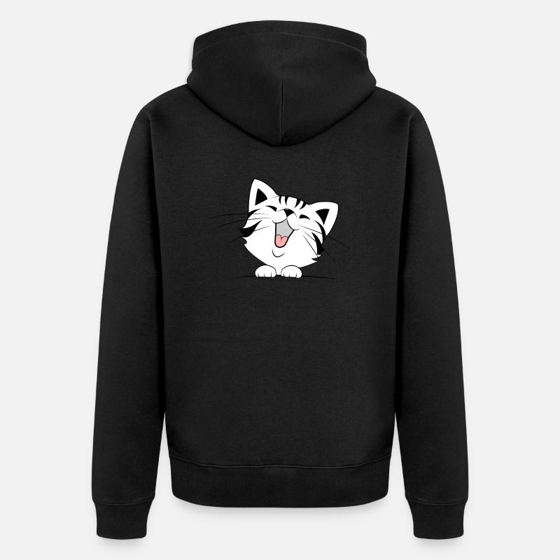 Chat mignon - Veste à capuche bio Premium Unisexe - noir