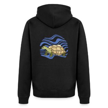 Tortue - Veste à capuche bio Premium Unisexe - noir - Dos - Nico (187cm)