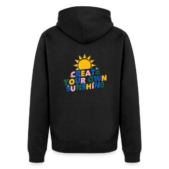 Create your own sunshine Positive Vibes Motivation - Veste à capuche bio Premium Unisexe - noir - Dos - Nico (187cm)