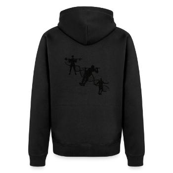 Fitness Bodybuilder Musculation Athlètes Muscle - Veste à capuche bio Premium Unisexe - noir - Dos - Nico (187cm)