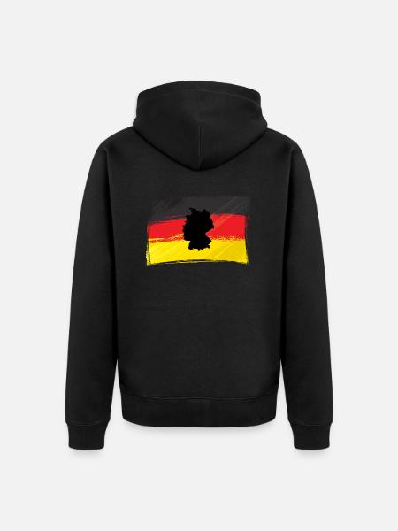 Deutschland - Unisex Premium Bio Zip Hoodie - Schwarz