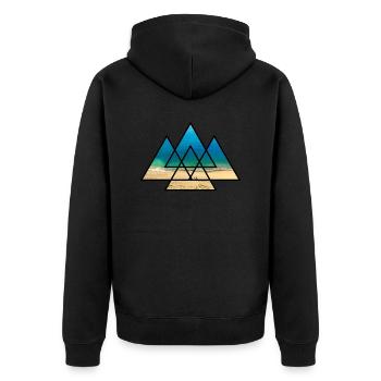 T-Shirt Triangle Beach Holiday Sea Gift Holidays - Unisex Premium Organic Zip Hoodie - black - Back - Nico (187cm)