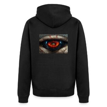 L’œil du diable - Veste à capuche bio Premium Unisexe - noir - Dos - Nico (187cm)