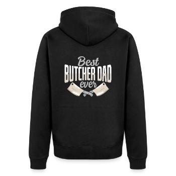 Butcher Butcher Butcher Butcher’s Gift - Veste à capuche bio Premium Unisexe - noir - Dos - Nico (187cm)