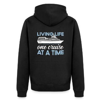 Croisière Croisière Vacances Mer - Veste à capuche bio Premium Unisexe - noir - Dos - Nico (187cm)