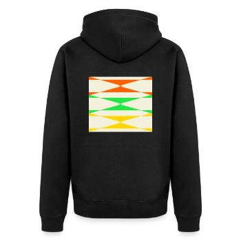 Color corner - Unisex Premium Organic Zip Hoodie - black - Back - Nico (187cm)
