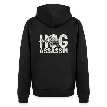 Chasse au sanglier chasseur sanglier - Veste à capuche bio Premium Unisexe - noir - Dos - Nico (187cm)