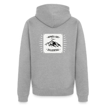 Après-Ski Zillertal - Veste à capuche bio Premium Unisexe - gris chiné - Dos - Nico (187cm)