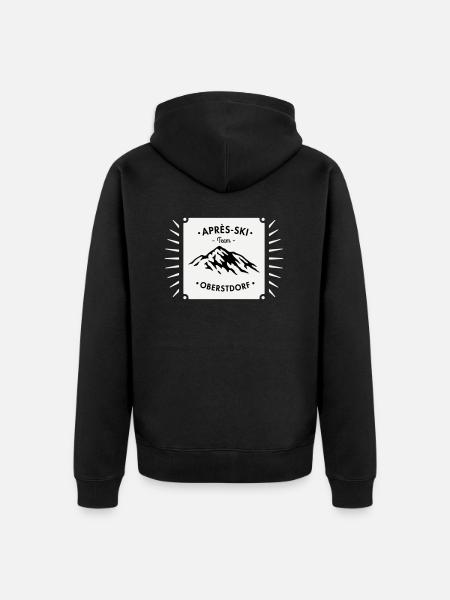 Après-Ski Oberstdorf - Unisex Premium Bio Zip Hoodie - Schwarz