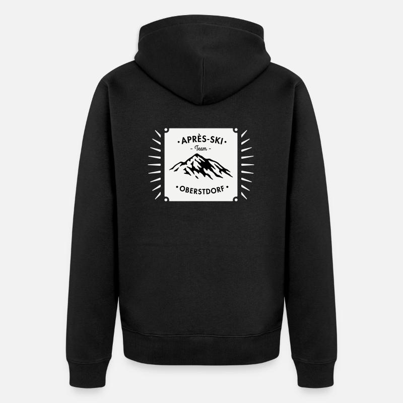 Après-Ski Oberstdorf - Unisex Premium Bio Zip Hoodie - Schwarz