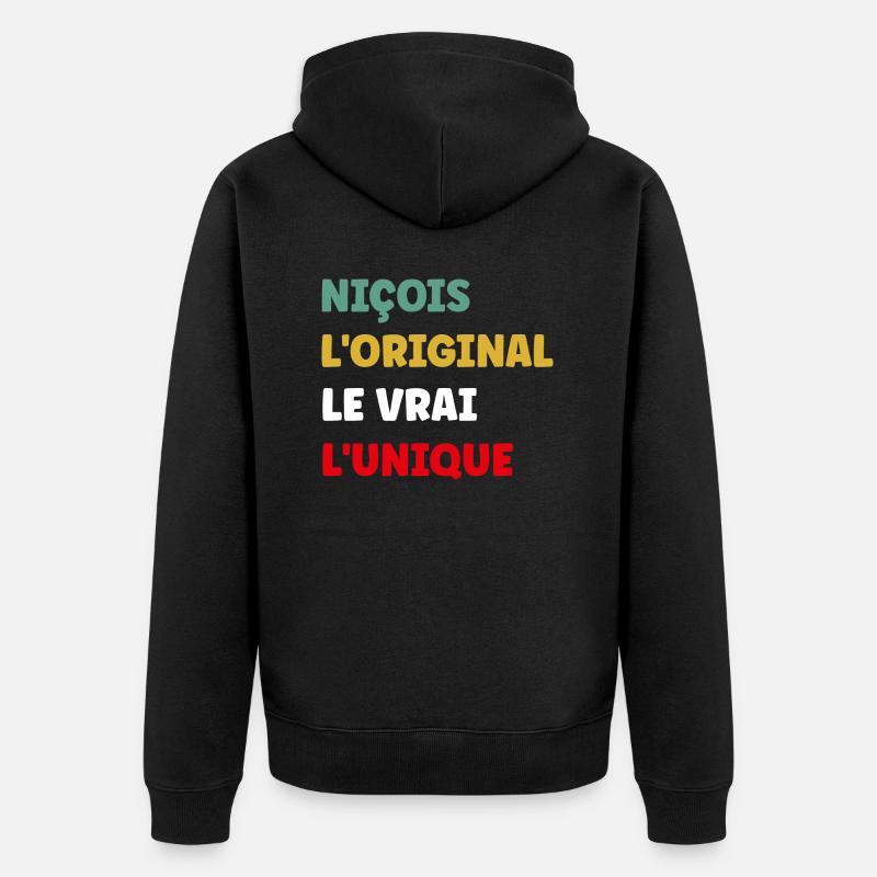 niçois - Veste à capuche bio Premium Unisexe - noir