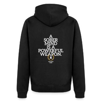 A Sober Mind Weapon Straight Edge Spruch Life XXX - Veste à capuche bio Premium Unisexe - noir - Dos - Nico (187cm)