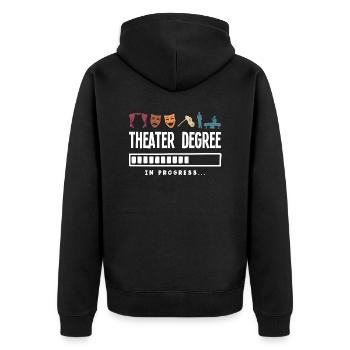 Theater Thespian Theatrical Thespianism Theater - Unisex Premium Bio Zip Hoodie - Schwarz - Hinten - Nico (187cm)