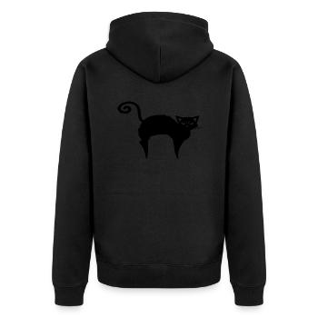 chat noir animal de compagnie - Veste à capuche bio Premium Unisexe - noir - Dos - Nico (187cm)