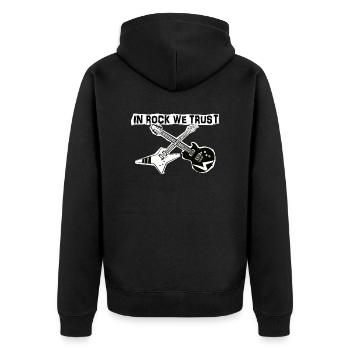 dans le rock en qui nous avons confiance - Veste à capuche bio Premium Unisexe - noir - Dos - Nico (187cm)