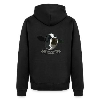 i need coffee - Unisex Premium Bio Zip Hoodie - Schwarz - Hinten - Nico (187cm)