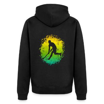 Joueurs de hockey sur gazon Joueurs de hockey - Veste à capuche bio Premium Unisexe - noir - Dos - Nico (187cm)