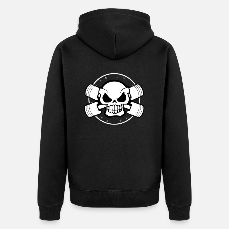Moteurs Head Bones - Veste à capuche bio Premium Unisexe - noir