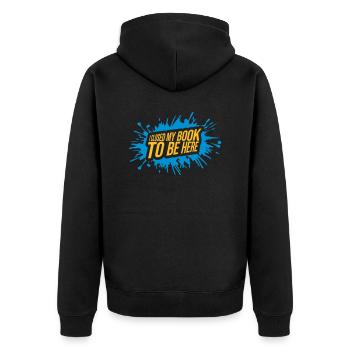I closed my book - Unisex Premium Bio Zip Hoodie - Schwarz - Hinten - Nico (187cm)