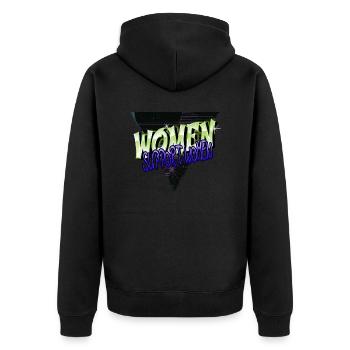 Barbier Hair Birthday LGBT Féminin Égal - Veste à capuche bio Premium Unisexe - noir - Dos - Nico (187cm)
