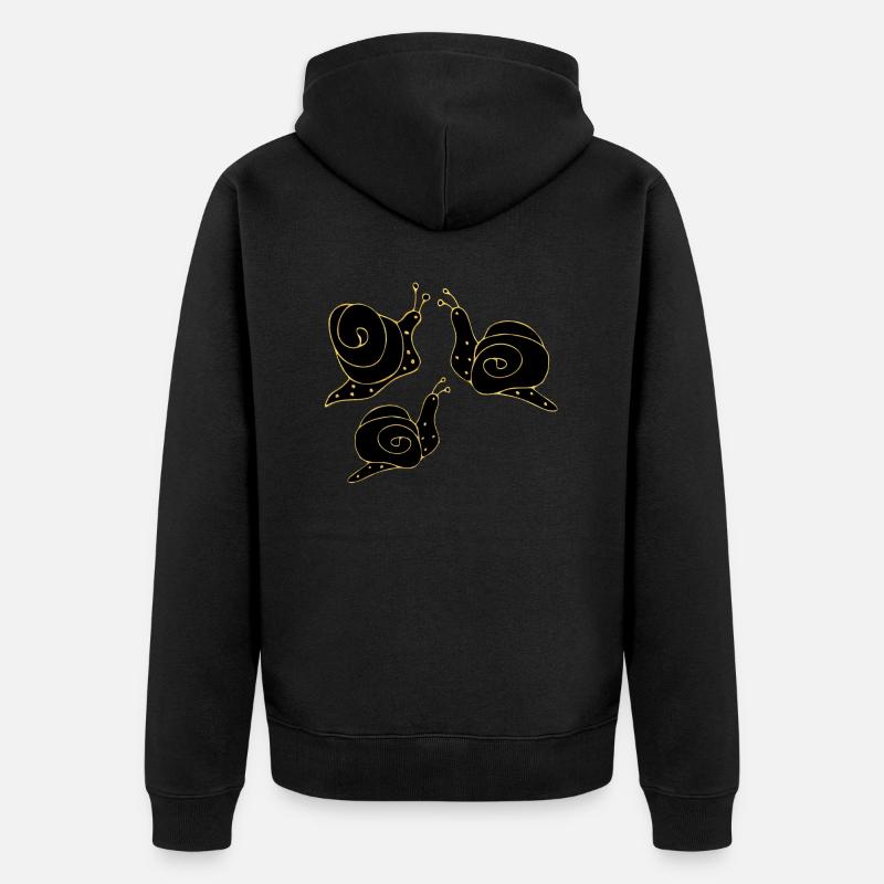 Escargots - Veste à capuche bio Premium Unisexe - noir