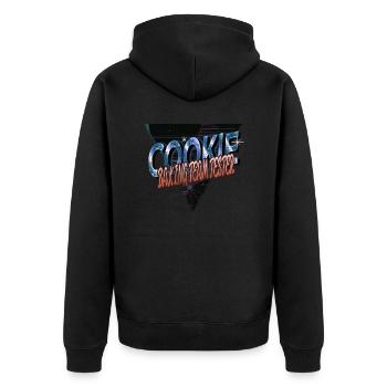 baking competition funny gym birthday present idea - Unisex Premium Bio Zip Hoodie - Schwarz - Hinten - Nico (187cm)