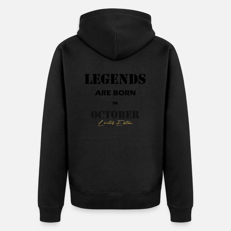 Octobre Legends Cadeau noir - Veste à capuche bio Premium Unisexe - noir