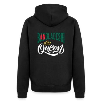 Bangladesh Bangladesh Citation du drapeau bangladais - Veste à capuche bio Premium Unisexe - noir - Dos - Nico (187cm)