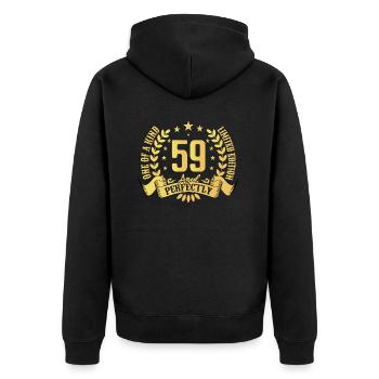 59 ans cadeau d’anniversaire 59 ans - Veste à capuche bio Premium Unisexe - noir - Dos - Nico (187cm)