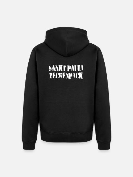 Sankt Pauli Tick Pack - Premium økologisk unisex-hættejakke - sort