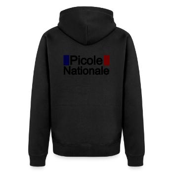 Picole nationale - Veste à capuche bio Premium Unisexe - noir - Dos - Nico (187cm)