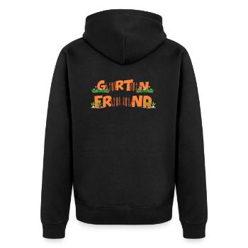 Garden Friend Allotment Gardening Organic Garden - Unisex Premium Organic Zip Hoodie - black - Back - Nico (187cm)