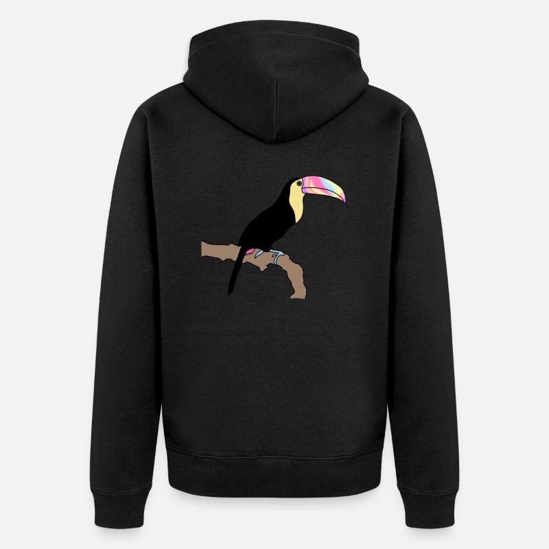 Tukan Tie Dye Version - Unisex Premium Bio Zip Hoodie - Schwarz