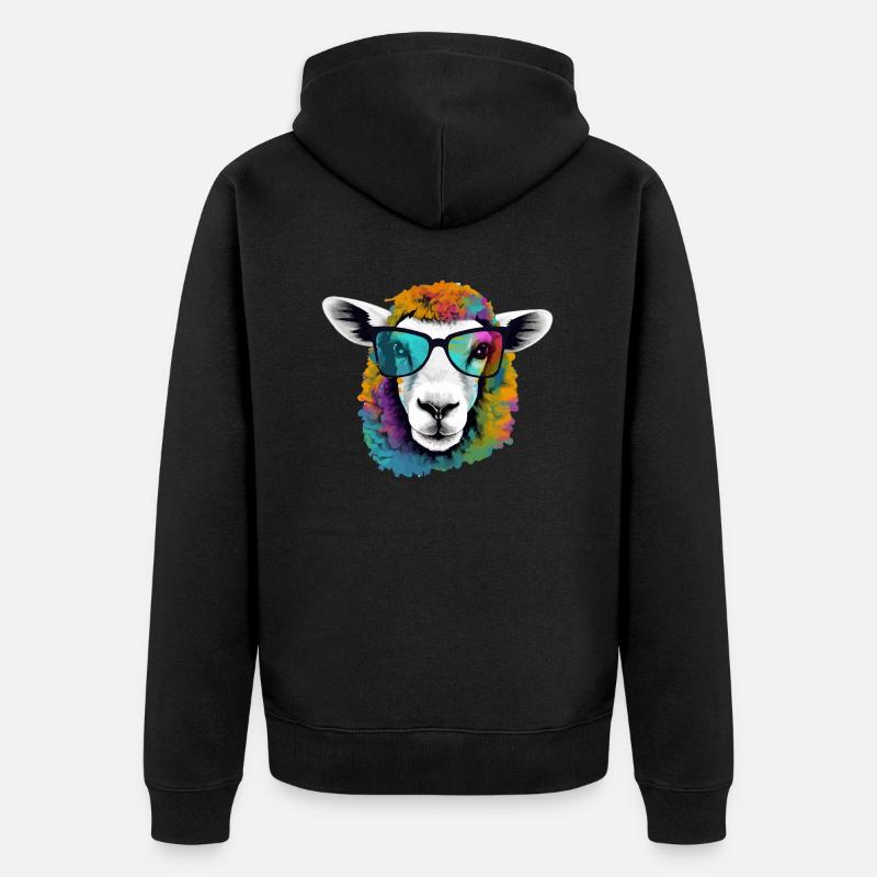 Mimou le mouton - Veste à capuche bio Premium Unisexe - noir