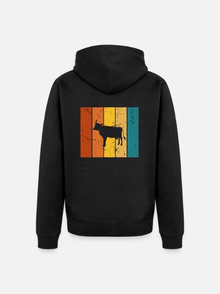 Vintage gaveko - Premium økologisk unisex-hættejakke - sort