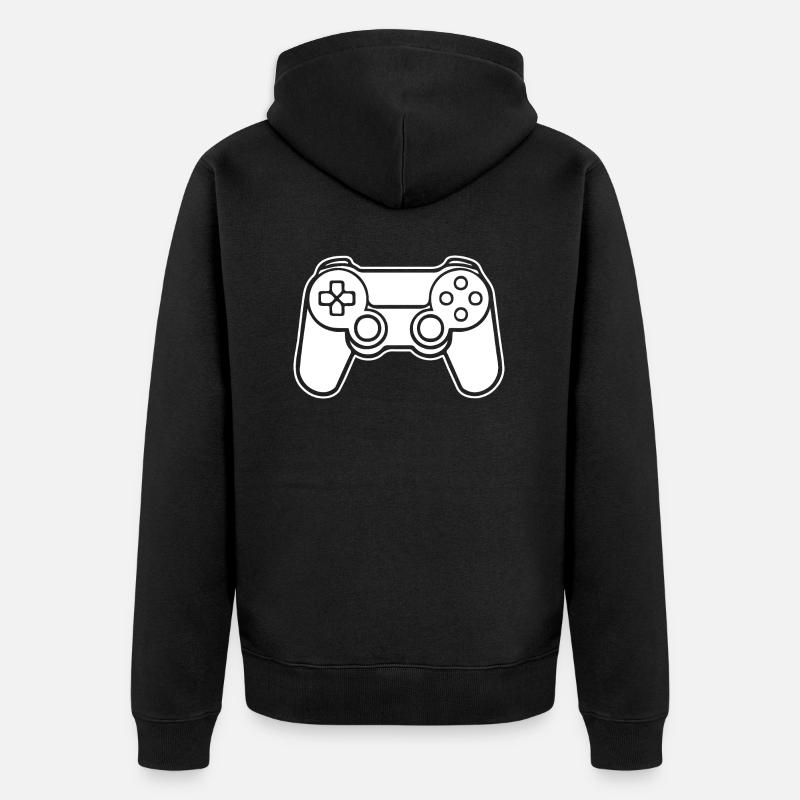 Controller Gaming Videospiele Gamepad - Unisex Premium Bio Zip Hoodie - Schwarz