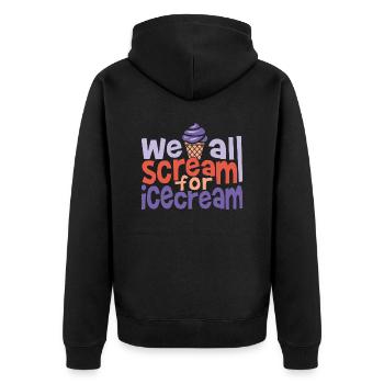 Sommer - Unisex Premium Bio Zip Hoodie - Schwarz - Hinten - Nico (187cm)