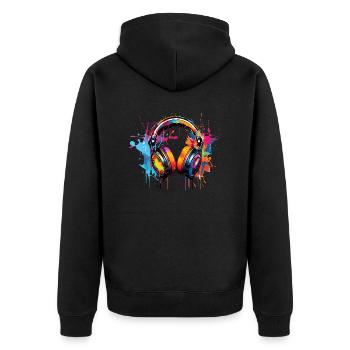 Casque Graffiti Style - Veste à capuche bio Premium Unisexe - noir - Dos - Nico (187cm)