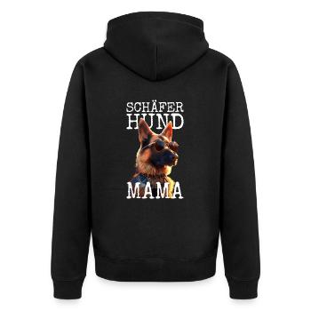 German Shepherd Mom Mistress Mother's Day Shepherd Dogs - Unisex Premium Organic Zip Hoodie - black - Back - Nico (187cm)